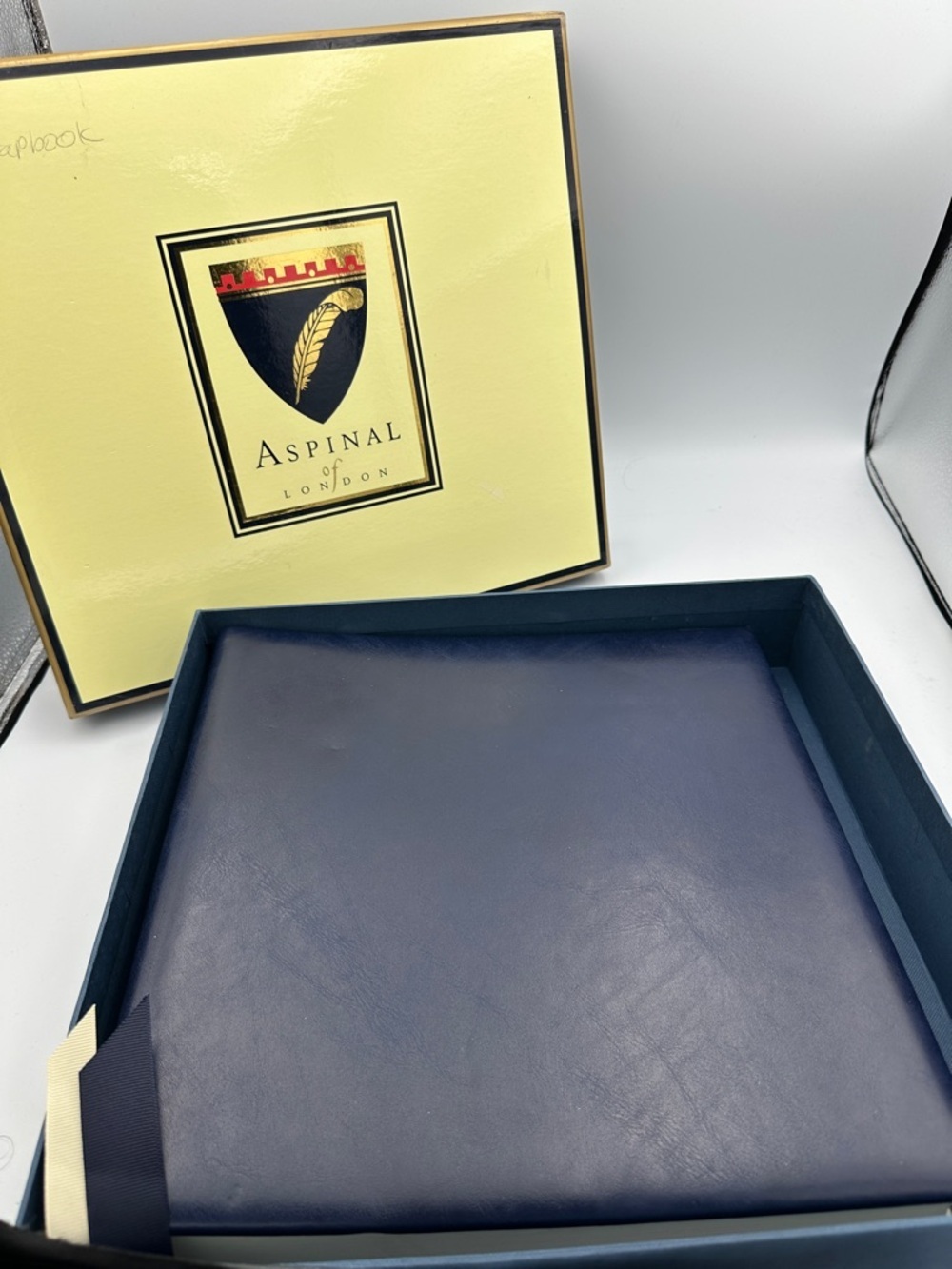 Aspinal Of London Blue Leather Scrapbook Album 12” x 12” New
